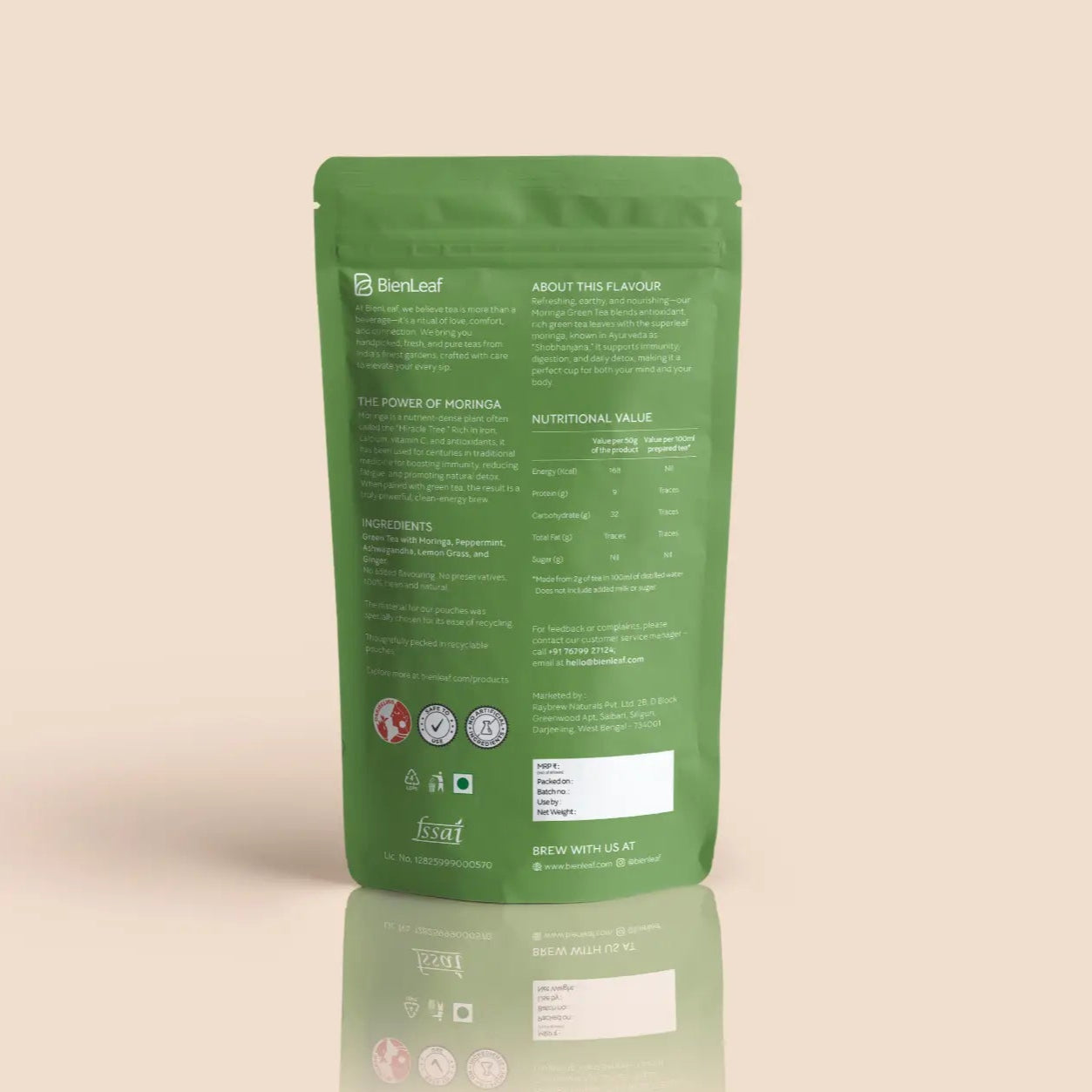 Moringa Green Tea – Superfood Nutrient Rich Vitality Blend