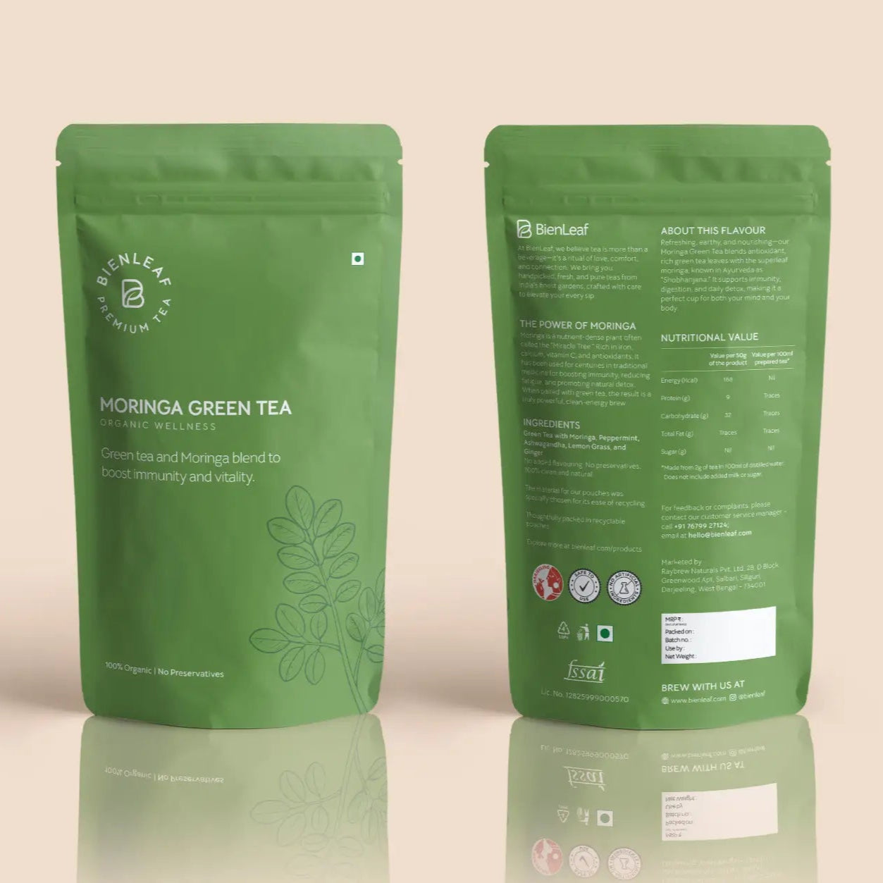 Moringa Green Tea – Superfood Nutrient Rich Vitality Blend