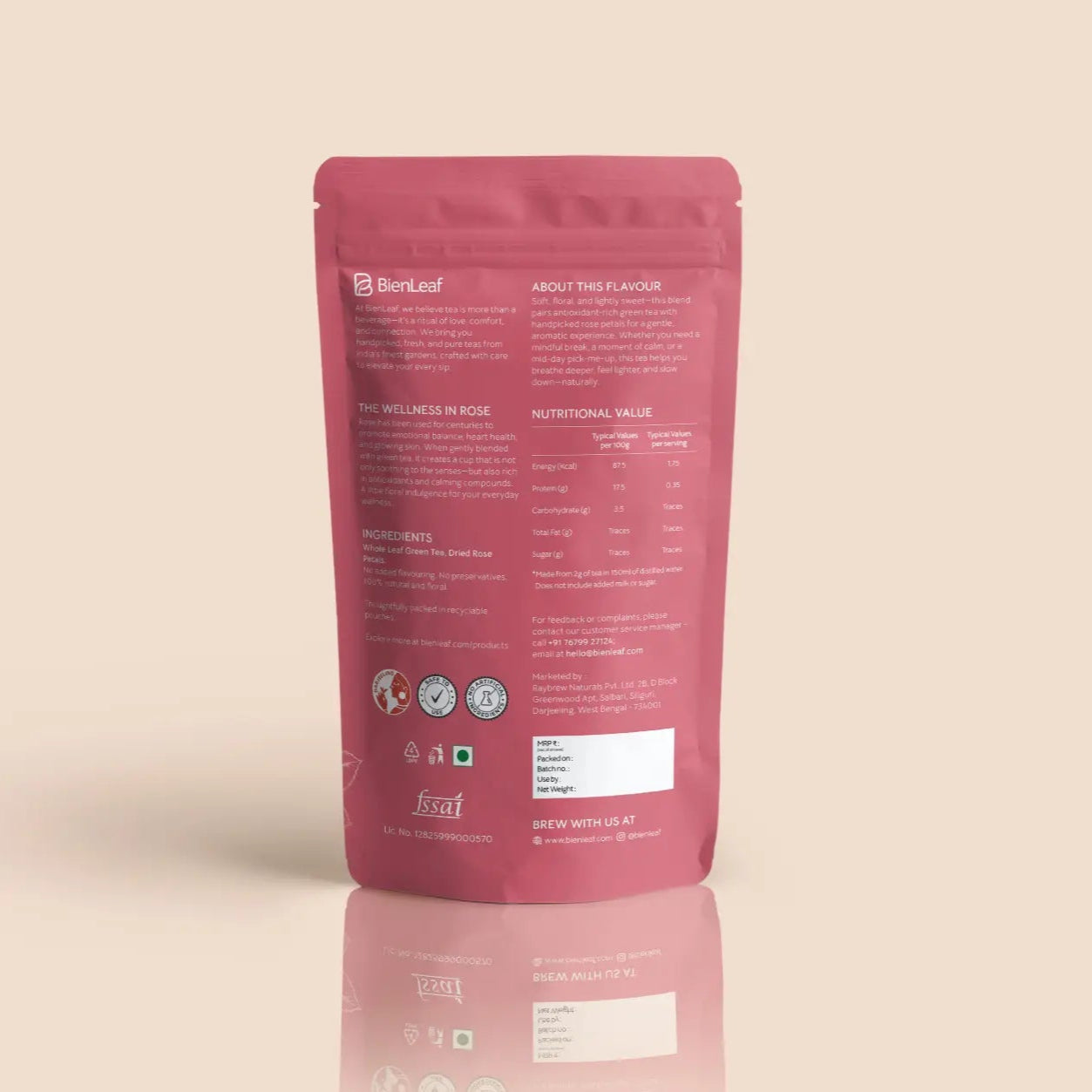 Rose Green Tea – Floral Aromatic Calming Wellness Blend